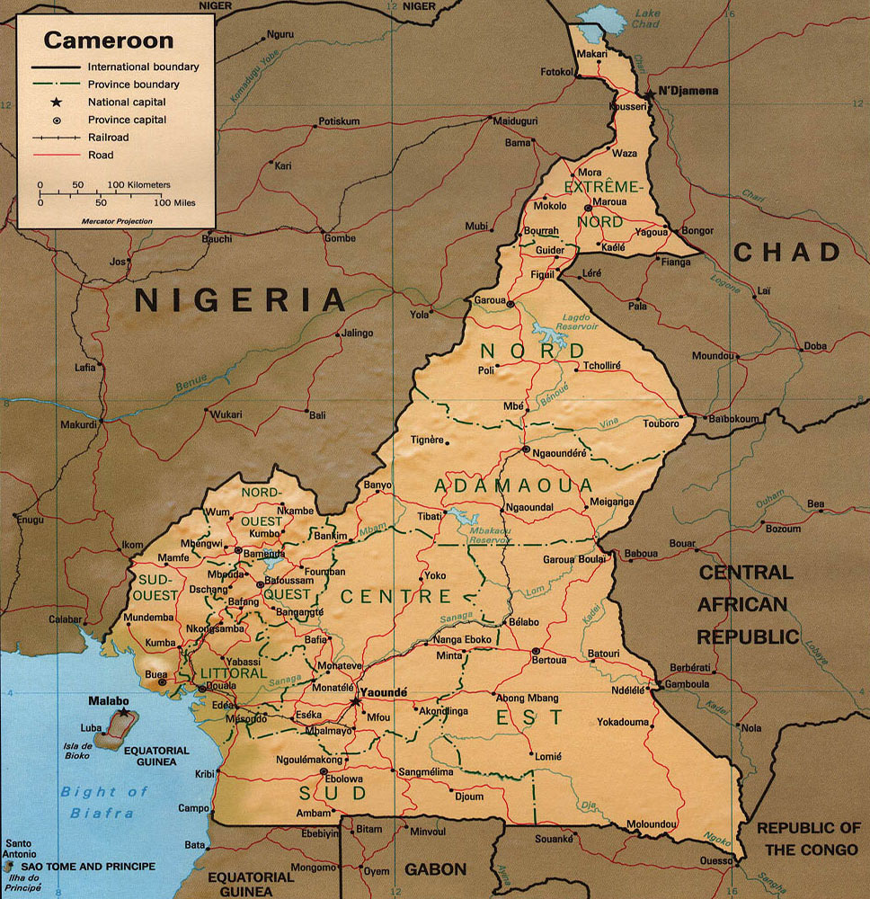 Carte du cameroun